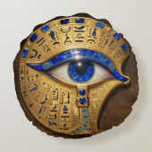 Das Ägyptische Auge´7 Rundes Kissen (Rückseite)