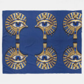 Das Ägyptische Auge´8 Fleecedecke (Vorderseite (Horizontal))
