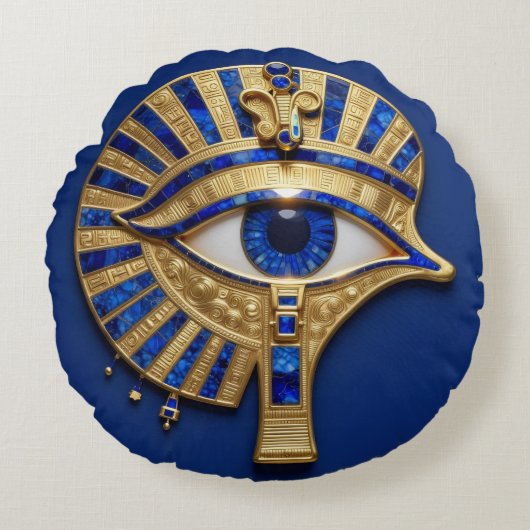 Das Ägyptische Auge´8 Rundes Kissen (Vorderseite)