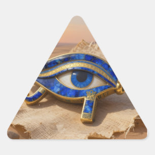 Das Ägyptische Auge´9 Dreieckiger Aufkleber