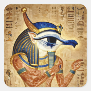 Das Ägyptische Auge Quadratischer Aufkleber