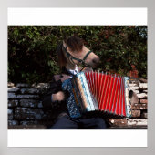 Das Akkordeon-Spieler-Poster Poster (Vorne)