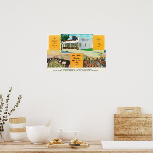 Das Alhambra Italian Restaurant & Caf � Poster (Küche)