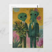 Das Alien Couple Postkarte (Vorne/Hinten)
