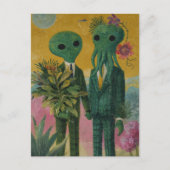 Das Alien Couple Postkarte (Vorderseite)