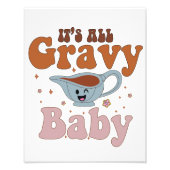 Das All Gravy Baby Retro Fall Erntedank Dinner Fotodruck (Vorne)
