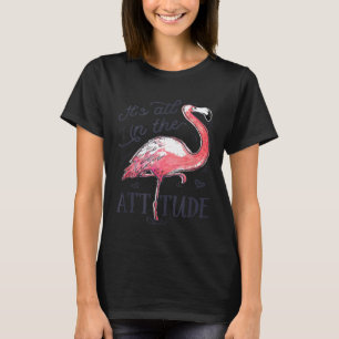 Das All in Attitude T Shirt Pink Flamingo Wate