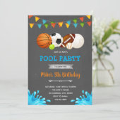 Das All-Star-Sport-Party Einladung (Stehend Vorderseite)