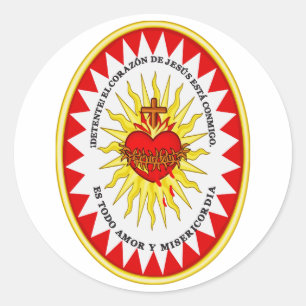 Das Allerheiligste Herz Jesu Runder Aufkleber