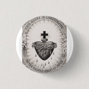 Das Allerheiligste Herz Jesu Symbol der göttlichen Button