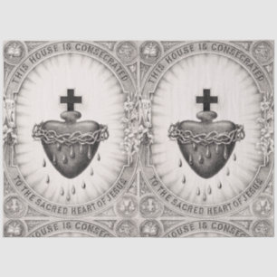 Das Allerheiligste Herz Jesu Symbol der göttlichen Seidenpapier