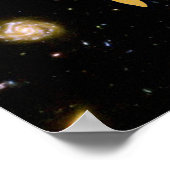 Das Allersehende an der Vorsehung in Gold Poster (Ecke)