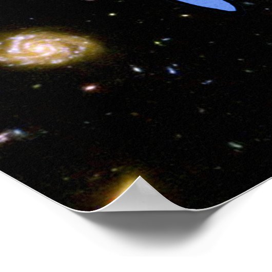 Das Allersehende in Blau Poster (Ecke)