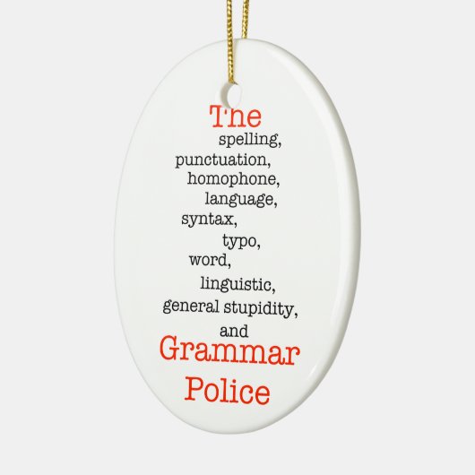 Das alles Polizei Keramikornament (Links)