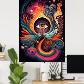 Das allgegenwärtige Augenplakat Poster (Heimbüro)