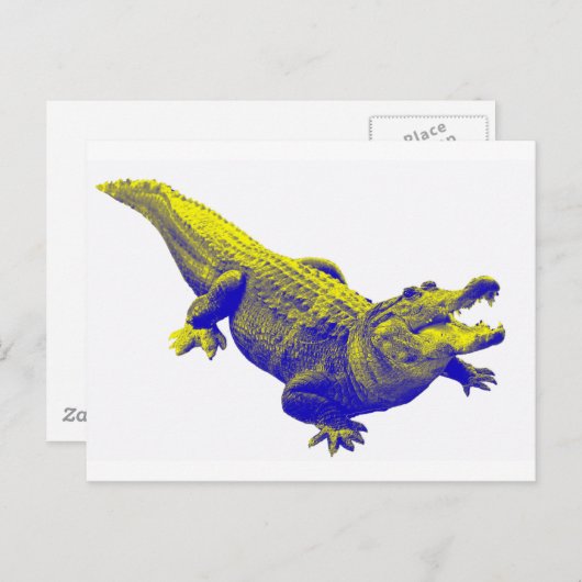 DAS ALLIGATOR-LICHT POSTKARTE (Vorne/Hinten)