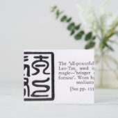 Das allmächtige Siegel von Lao-Tze Postkarte (Stehend Vorderseite)