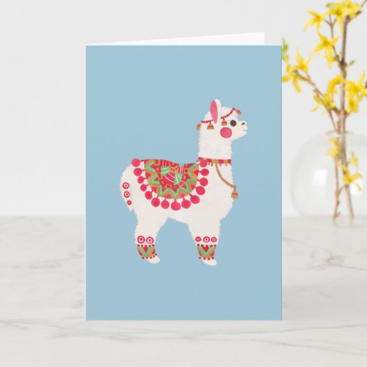 Das Alpaka Karte (Gelbe Blume)