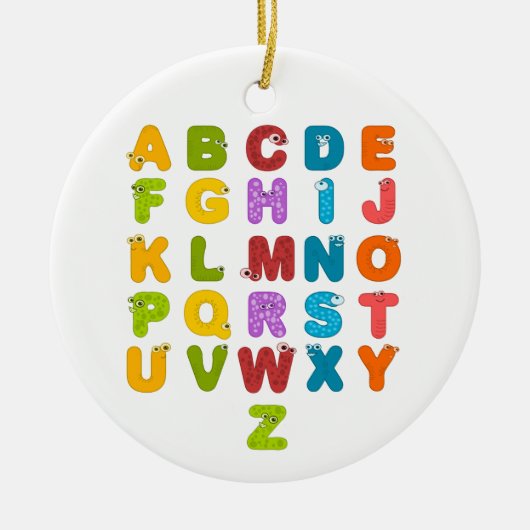 Das Alphabet der Kinder Keramikornament (Vorne)