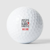 Das Alphabet der Liebe Golfball (Vorderseite)