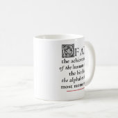 Das Alphabet - Goudys Zentaur Kaffeetasse (VorderseiteRechts)