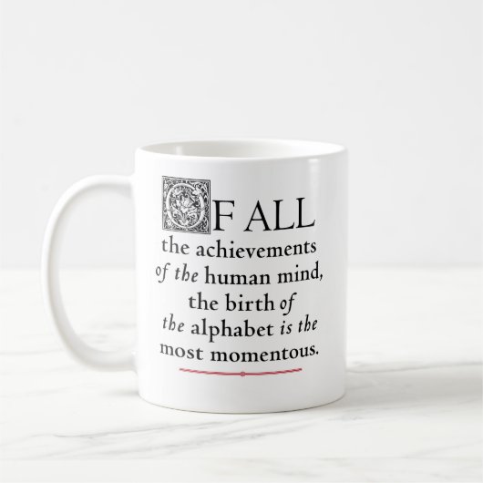 Das Alphabet - Goudys Zentaur Kaffeetasse (Links)