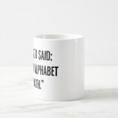Das Alphabet in der Mathematik Kaffeetasse (Mittel)