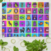 "das Alphabet" Küchentuch - Quadrate (Gefaltet)