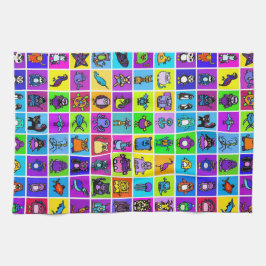 "das Alphabet" Küchentuch - Quadrate