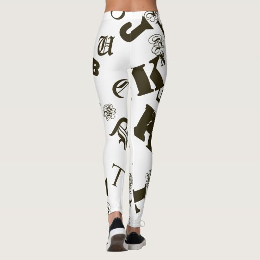 Das Alphabet Leggings (Rückseite)