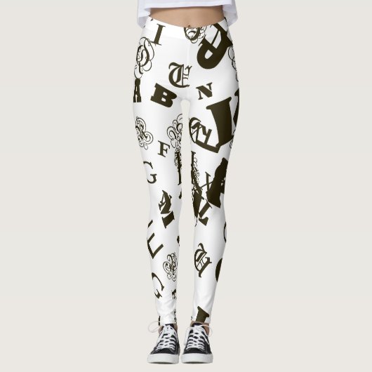 Das Alphabet Leggings (Vorderseite)