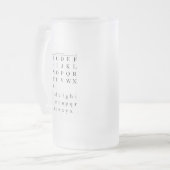 Das Alphabet Mattglas Bierglas (Vorderseite Links)