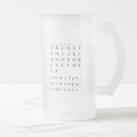 Das Alphabet Mattglas Bierglas (Rechts)