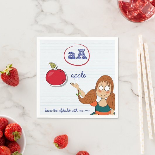 Das Alphabet Paper Napkins lernen Serviette