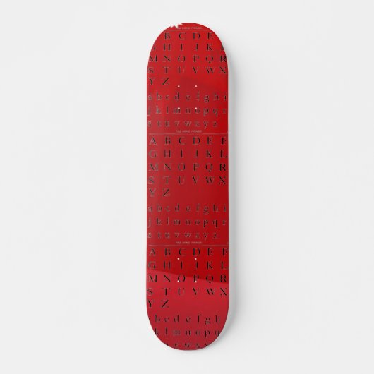 Das Alphabet-Skateboard Skateboard (Vorne)