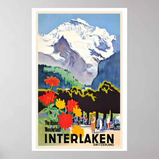 Das alpine Wunderland Interlaken Schweiz Poster (Vorne)