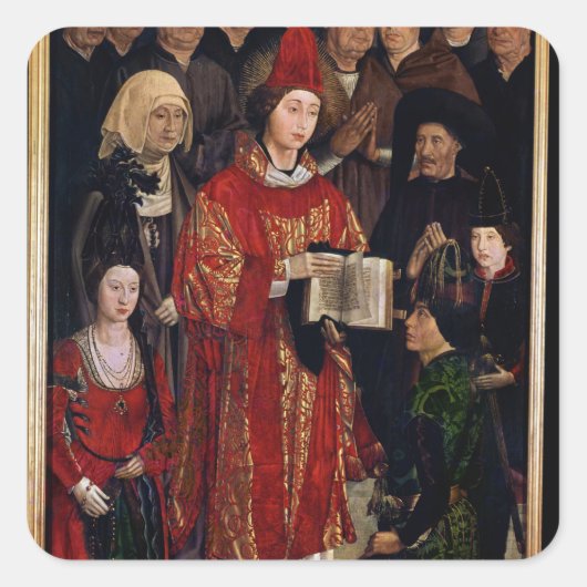 Das Altarstück von St. Vincent Quadratischer Aufkleber (Vorderseite)