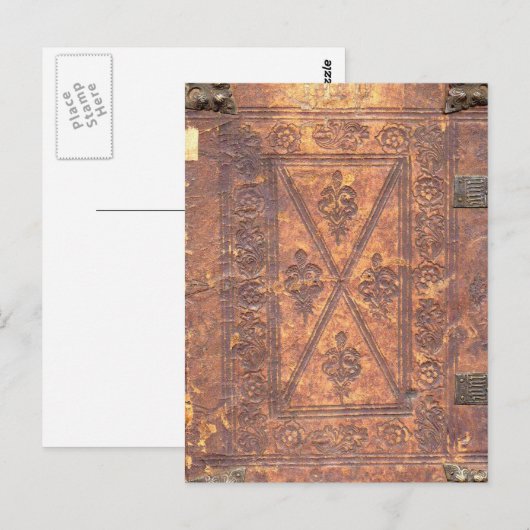 Das alte Buch Postkarte (Vorne/Hinten)