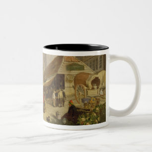 Das alte Fishmarket, Norwich, 1825 (Öl auf Platte Zweifarbige Tasse