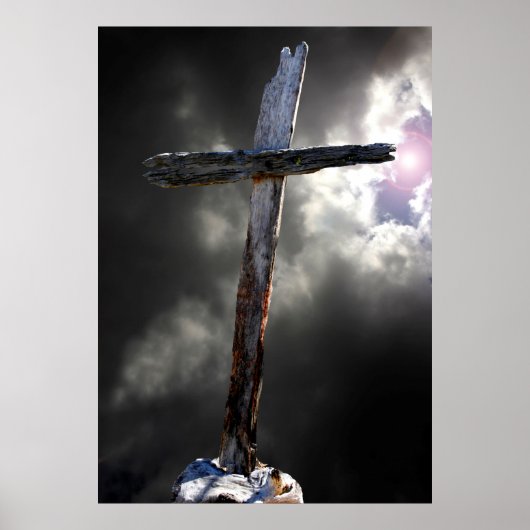 Das alte gequälte Kreuz Poster (Vorne)