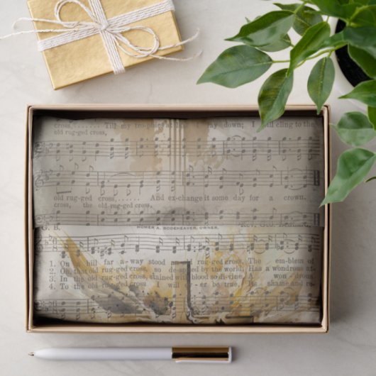 Das alte gequälte Kreuz Seidenpapier (Geschenk)