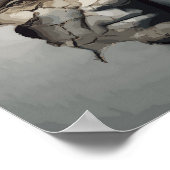 Das alte Gesicht der alten Person, das vom alten P Poster (Ecke)