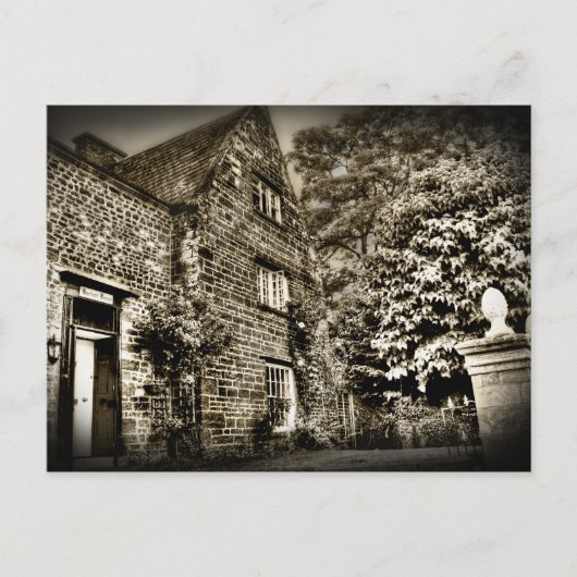 Das alte Landhaus (B&W) Postkarte (Vorderseite)