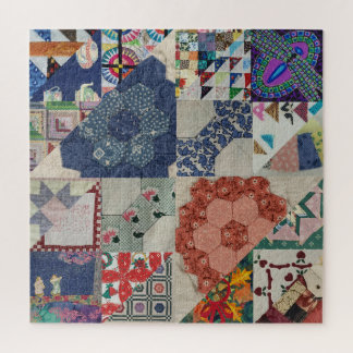 Das "alte Mädchen" im Juni-Quilt-Puzzle Puzzle