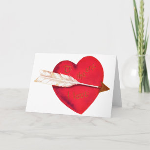 Das alte, modische Valentinherz Feiertagskarte