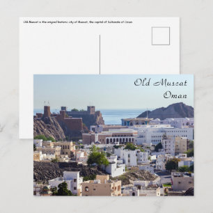 Das alte Muscat, ursprüngliche historische Stadt v Postkarte