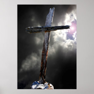 Das alte raue Kreuz Poster