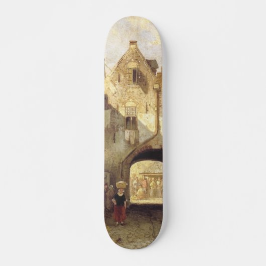 Das alte Tor von Charles Leickert Skateboard (Vorne)