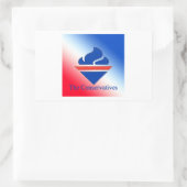 Das alte Torch-Logo der Konservativen Rechteckiger Aufkleber (Tasche)