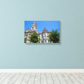 Das alte Vanderburgh-Landkreis-Courthouse Leinwanddruck (Insitu (Holzboden))